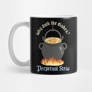 Perpetual Stew Broth cauldron Medieval History Studies Mug